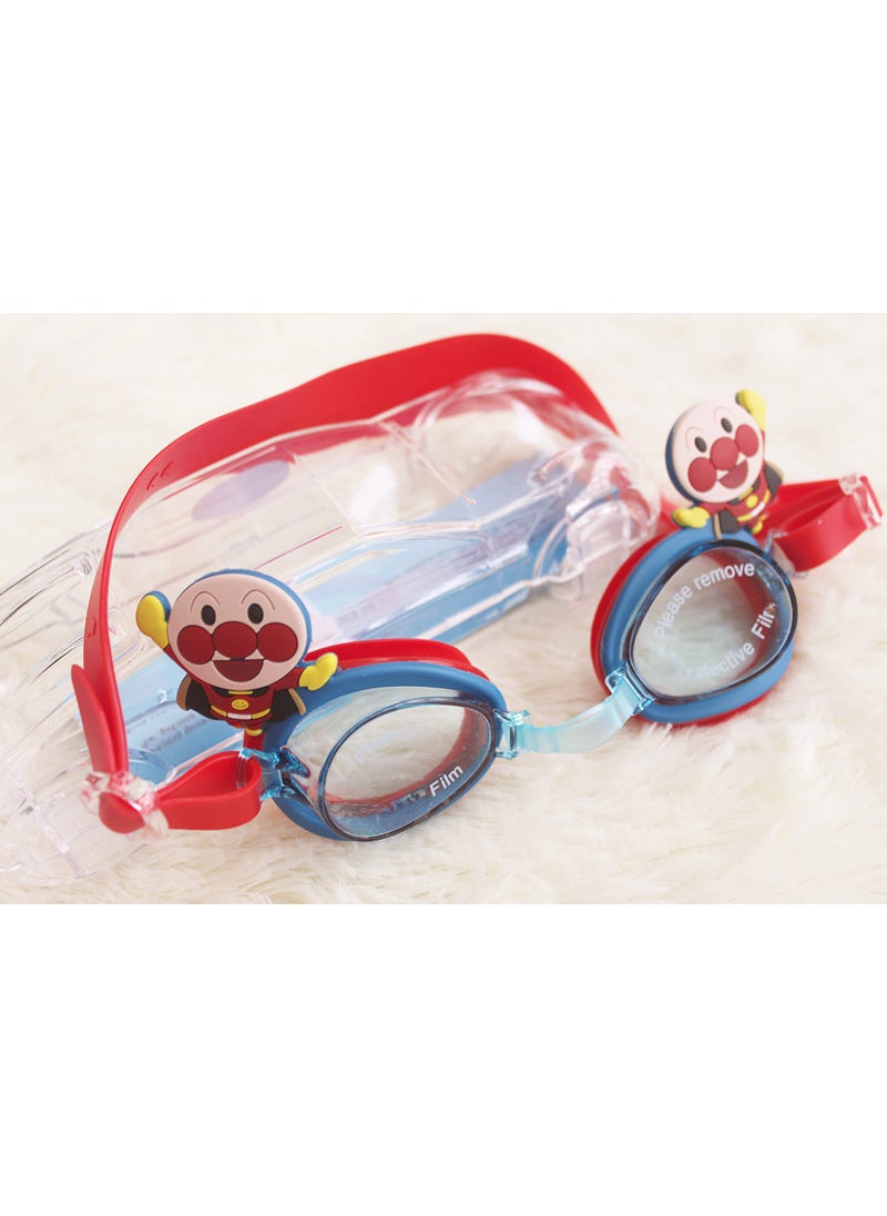 1 x 5 pcs Kids Cute Cartoon Car Swim Goggles, Waterproof Anti-Fog Boys Red bread Superman