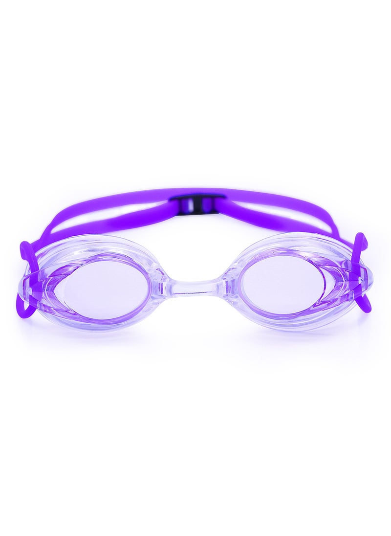 1 x 5 pcs Comfortable Kids Silicone Swim Goggles Clear Anti-fog 6099 purple