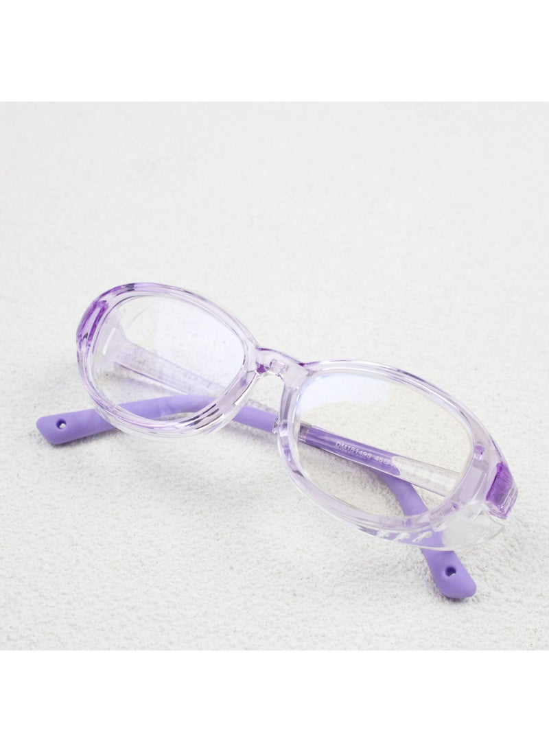 tr90 Japanese-style wet glasses youth myopia frame glasses anti-fog anti-blue light plain glasses moisturizing goggles 18149s purple (2-6 years old)