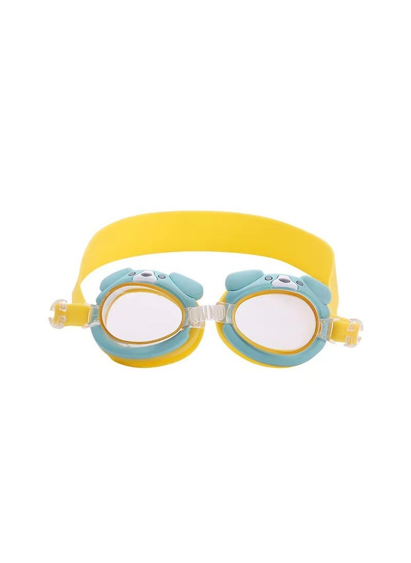 1 x 5 pcs Cute Unicorn Anti-Fog Kids Swimming Goggles Adjustable Cartoon Strap Yellow Puppy Goggles