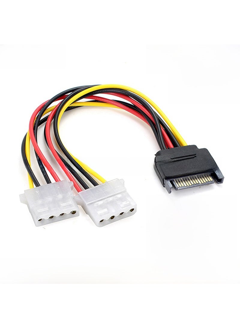 1 x 5 pcs SATA to 4-Pin Power Connector Double IDE mother to SATA male