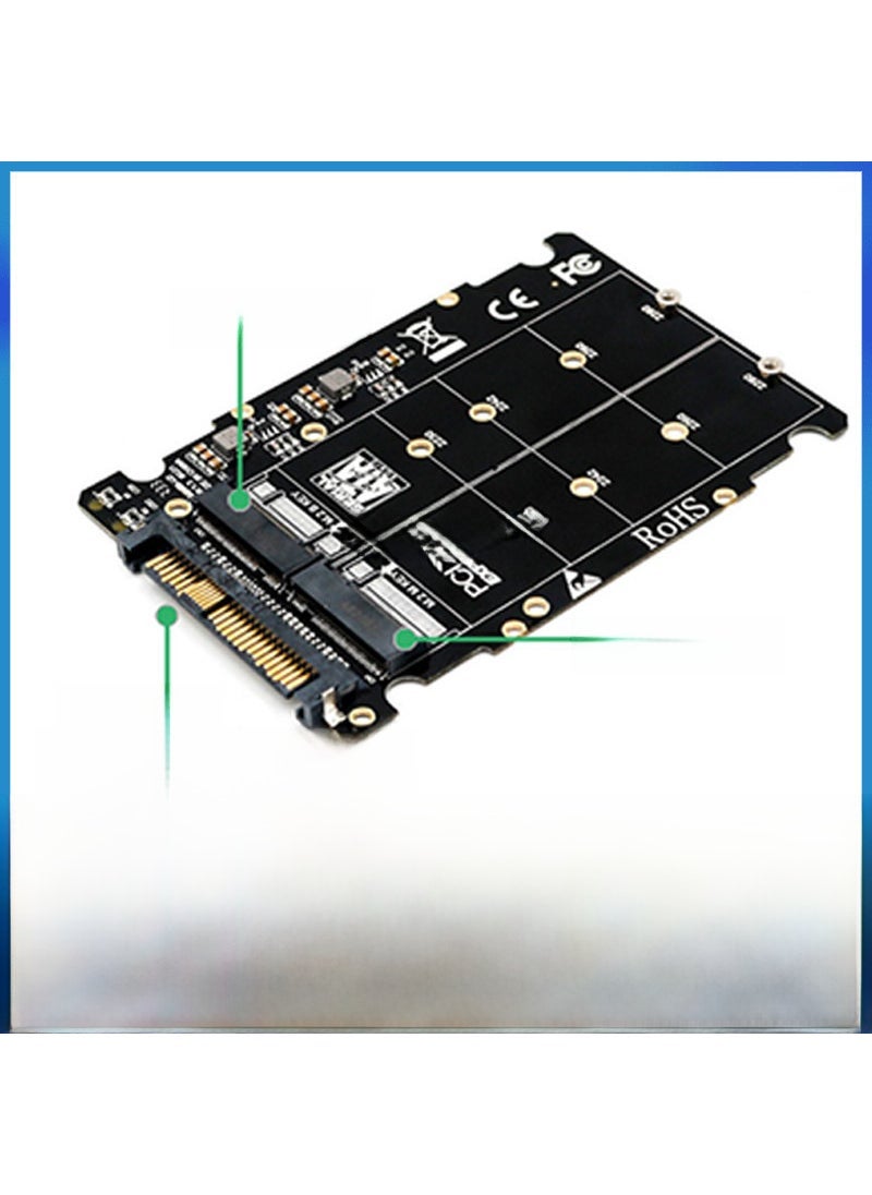 1 x 5 pcs U.2 SFF-8639 to NGFF NVMe M.2 SATA Adapter Card