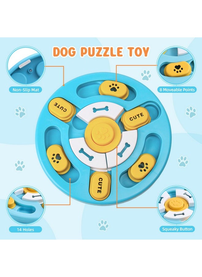 Dog Puzzle Toys With Black Light, Interactive Dog Food Feeder With Squeaky Iq Training, Slow Feeder, Mentally Stimulation Toys For Large Medium Small Dog Puppy Cat