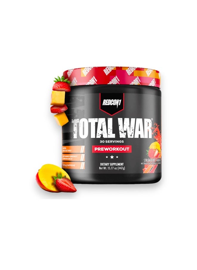 Total War Pre -Workout, Strawberry Mango Flavour, 30 Servings