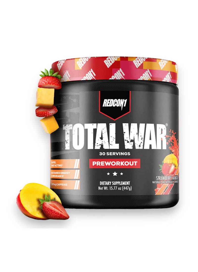 Total War Pre -Workout, Strawberry Mango Flavour, 30 Servings