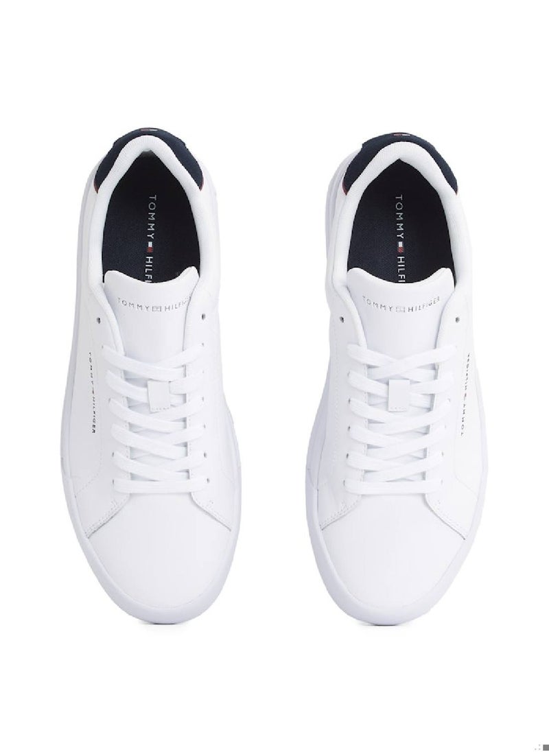 Men's Th Court Sneakers - Leather, White