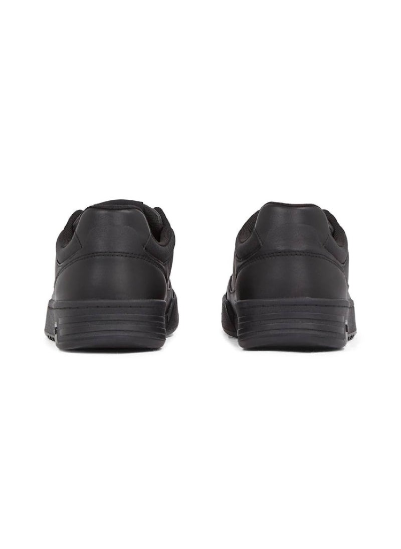 Men's Cupsole Trainers - Leather, Black
