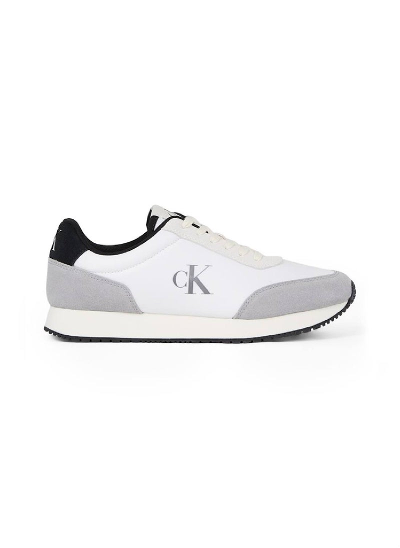 Men's Retro Runner Iconic Trainers - Suede, White