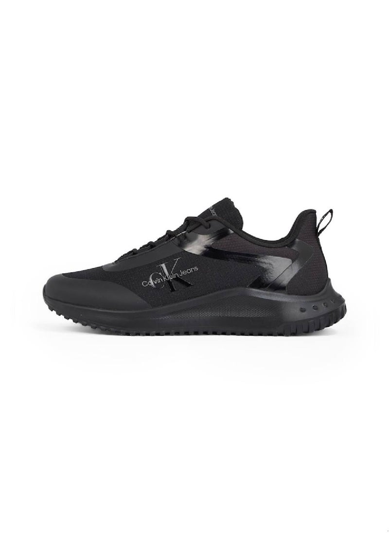 Men's Runner Low Top Trainers - Polyester, Black