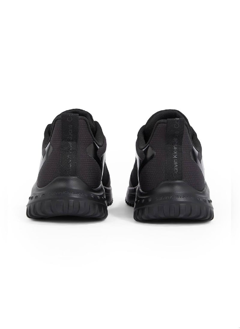 Men's Runner Low Top Trainers - Polyester, Black
