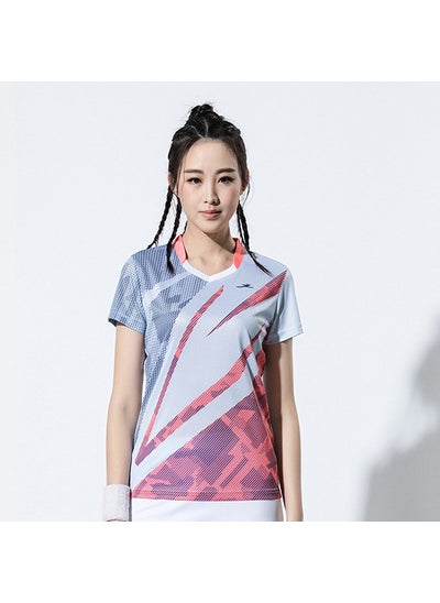 Quick-Dry Badminton Set Unisex Table Tennis Sporting Gear Women light gray top