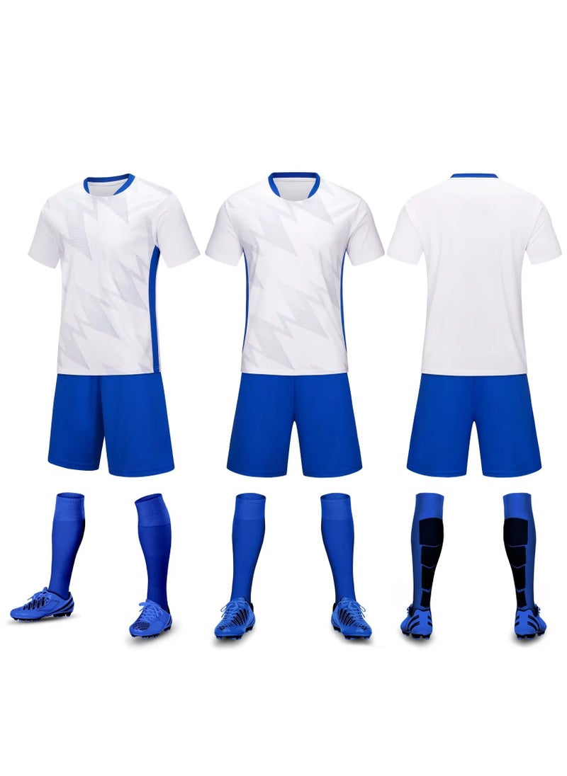 Youth Soccer Team Jerseys Kit YG-6107 White