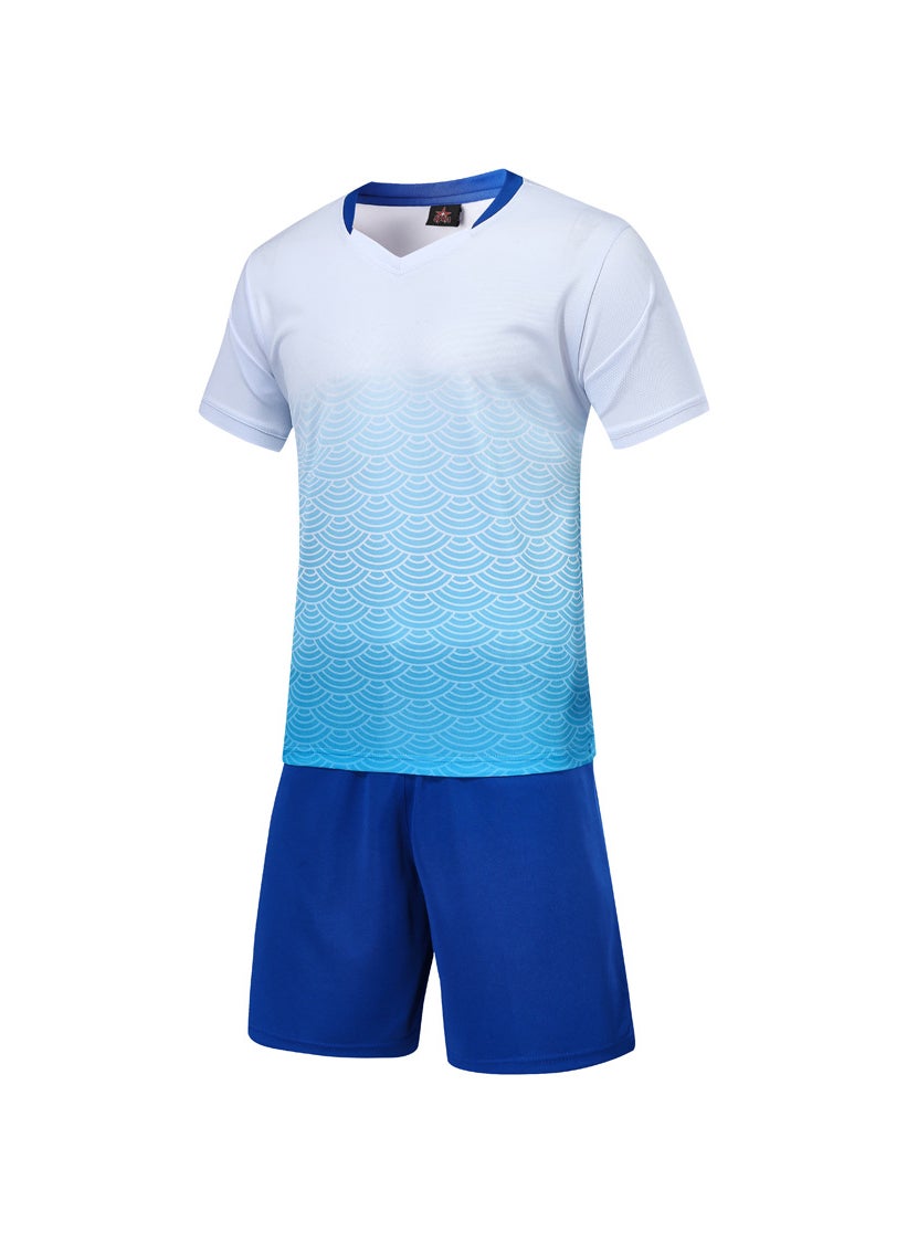 Breathable Soccer Jersey Kit for Adults and Kids White