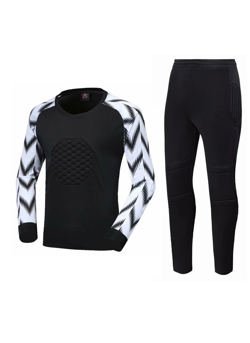 New Goalkeeper Kit Long Pants Protective Gear Black