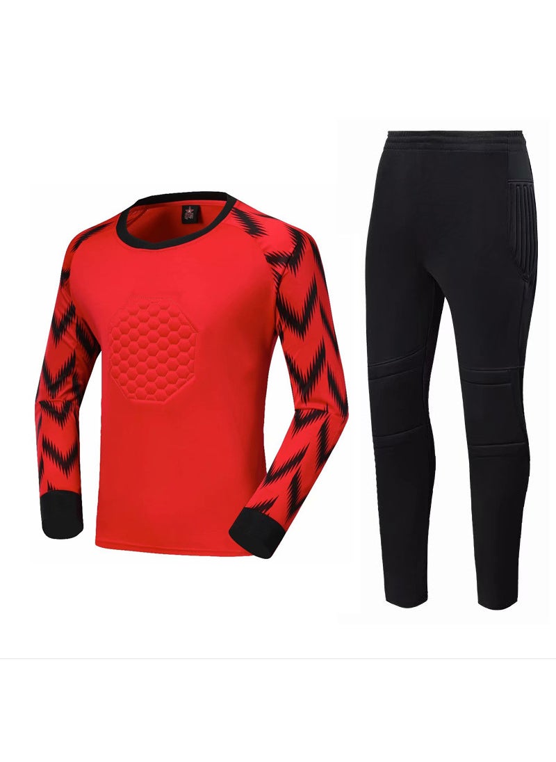 New Goalkeeper Kit Long Pants Protective Gear Red