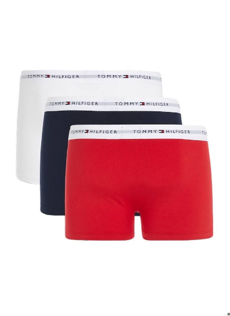 Men's 3 Pack Trunks - Cotton, Multicolor