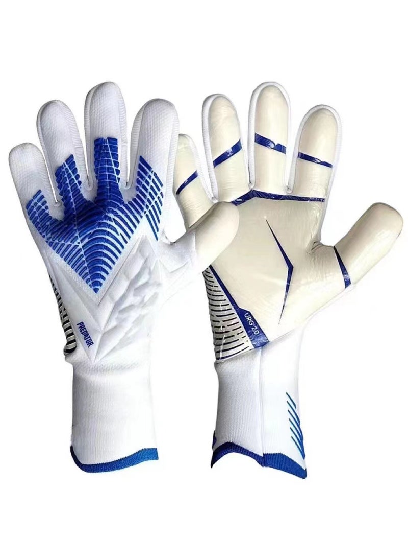 Professional Goalie Gloves Breathable Anti-Slip White