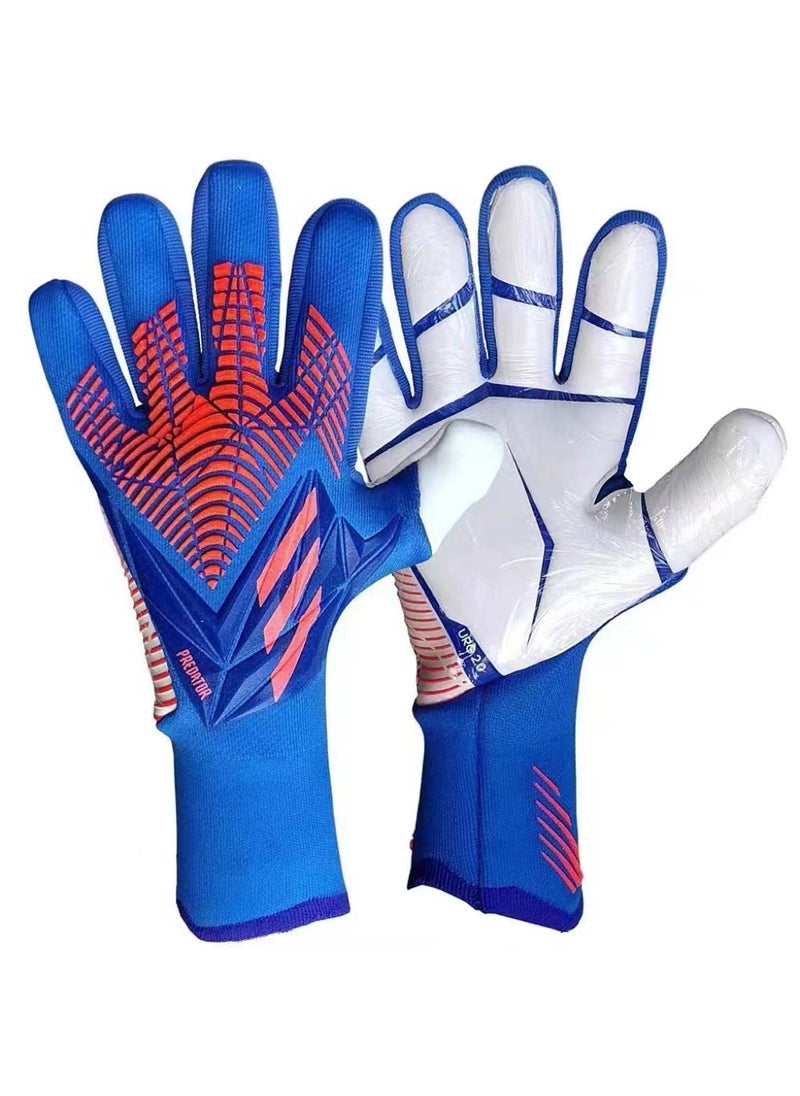 Professional Goalie Gloves Breathable Anti-Slip Blue