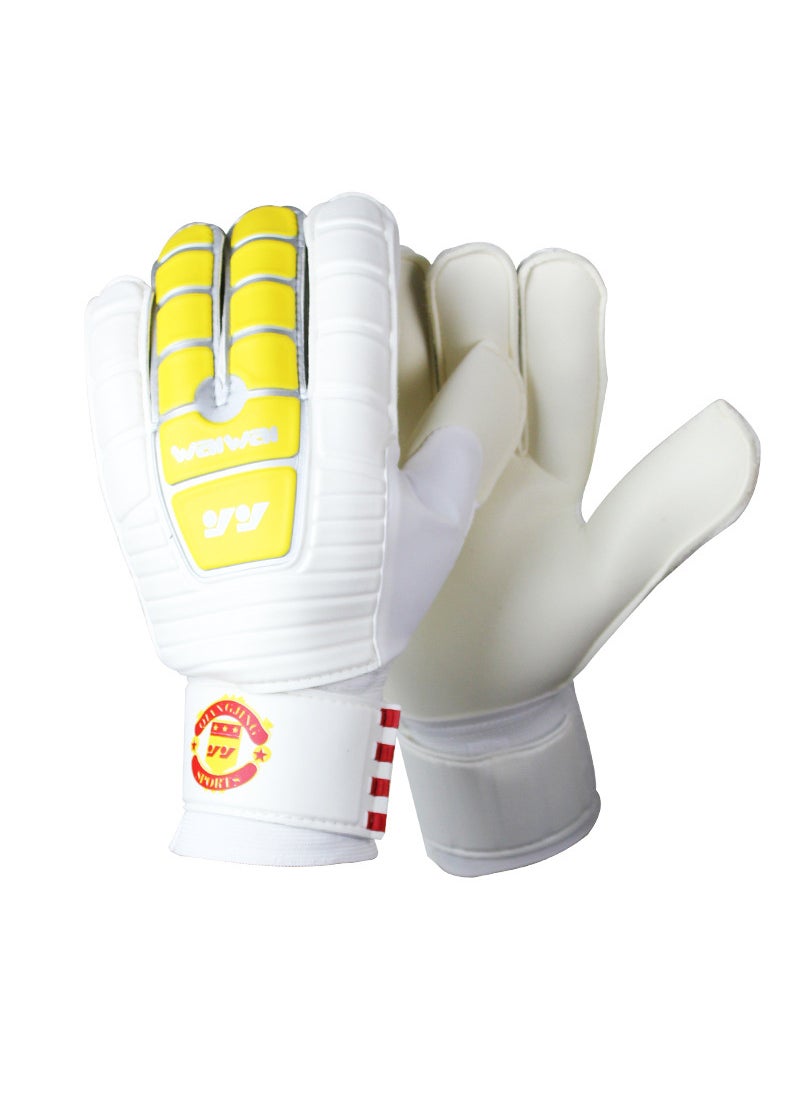 Thickened Latex Goalkeeper Gloves Non-slip Breathable Yellow