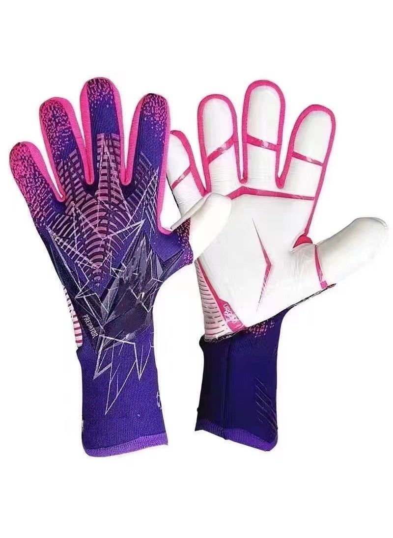 Professional Goalie Gloves Breathable Anti-Slip Purple