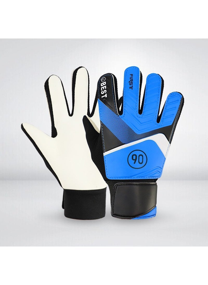 Kids Soccer Goalie Gloves Anti-Slip Blue