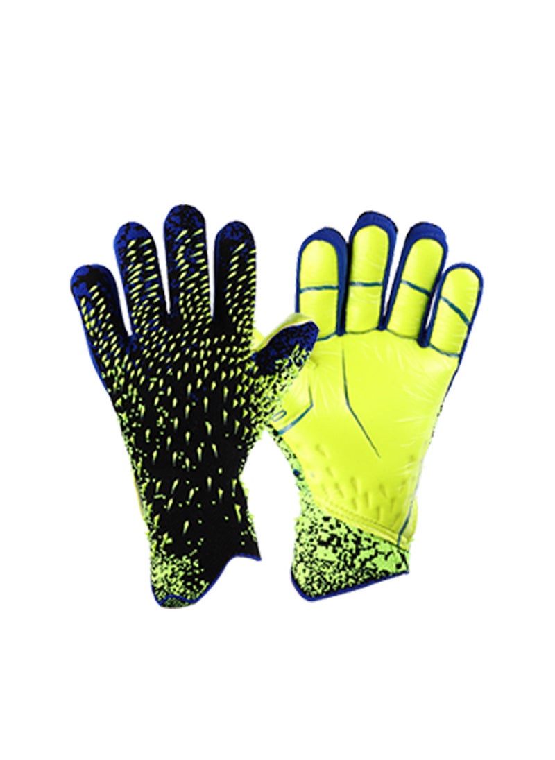 Thick Latex Goalkeeper Gloves for Kids  Adults fluorescent green