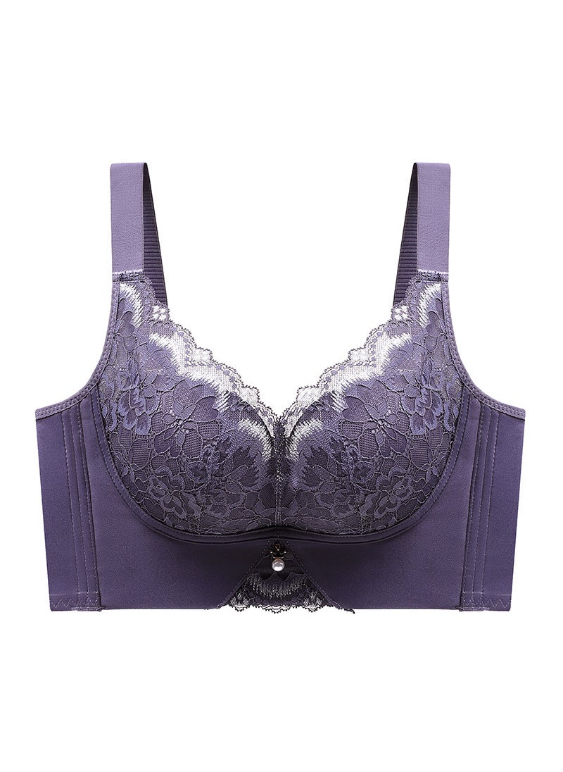 1 x 5 pcs New Red Push-Up Bra Set Comfortable Gray purple