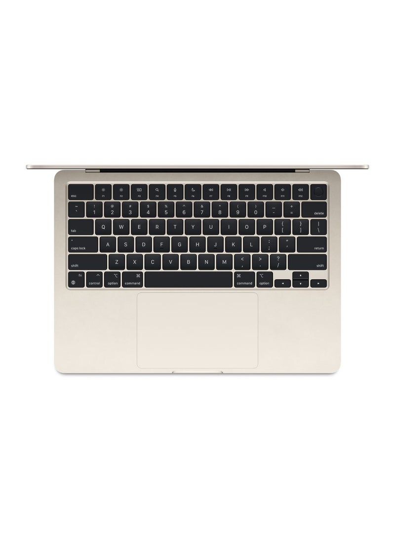New 2024 MacBook Air MC8J4 13-inch Display, Apple M3 Chip 8-Core CPU 8-Core GPU Processor/16GB RAM/256GB SSD/Intel UHD Graphics English/Arabic Starlight