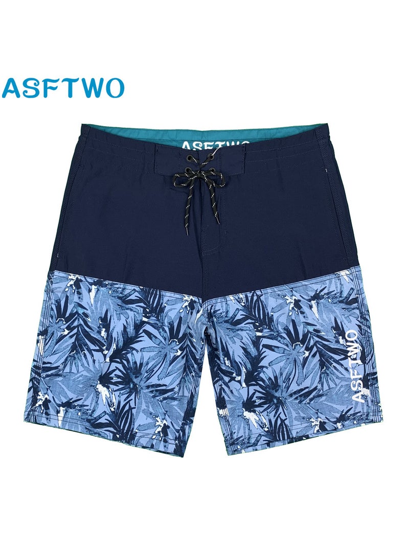 2020 Mens Quick-Dry Surf Shorts Elastic Waterproof Blue