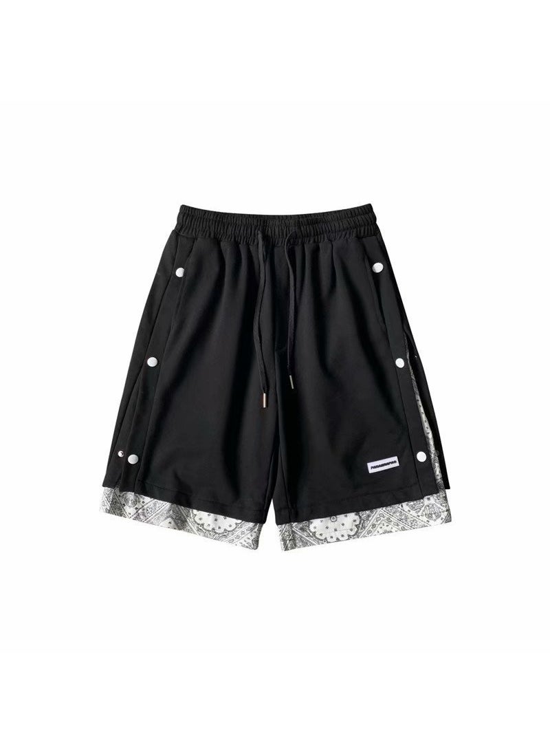 1 x 5 pcs Casual Hip-Hop Cashew Floral Shorts for Men White