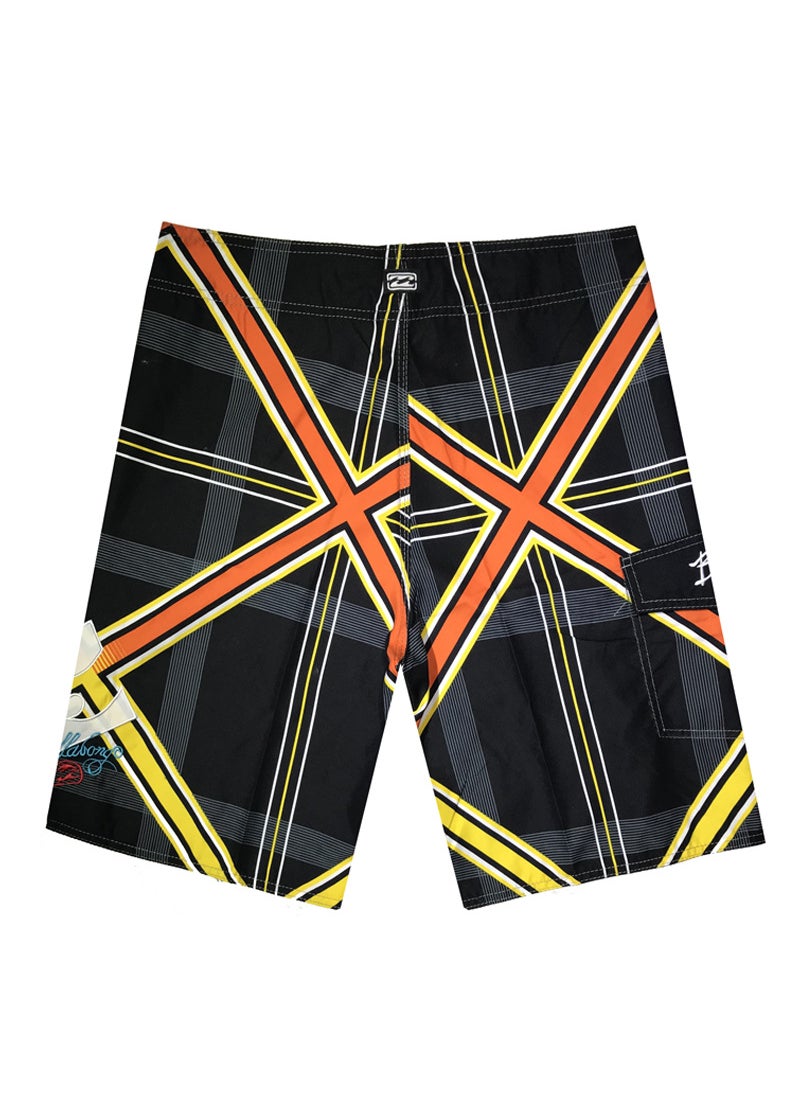 Mens Quick-dry Surf Shorts Peach Skin Summer 2023 Orange Red