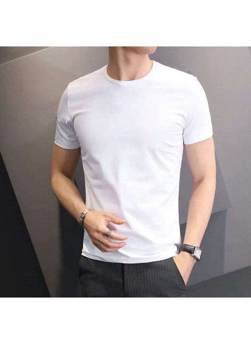 2023 Summer Mens Cotton Casual Shorts Pure white short