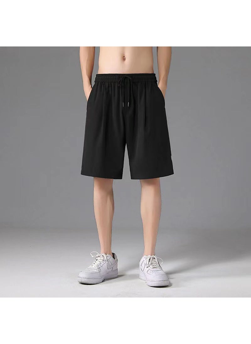 1 x 5 pcs Mens Summer Casual Shorts Breathable Quick-Dry Ice silk quick-drying