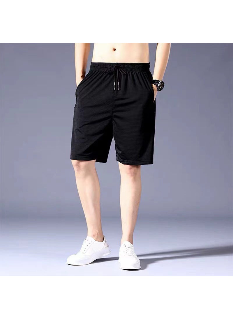 1 x 5 pcs Mens Summer Casual Shorts Breathable Quick-Dry Ice Silk Series