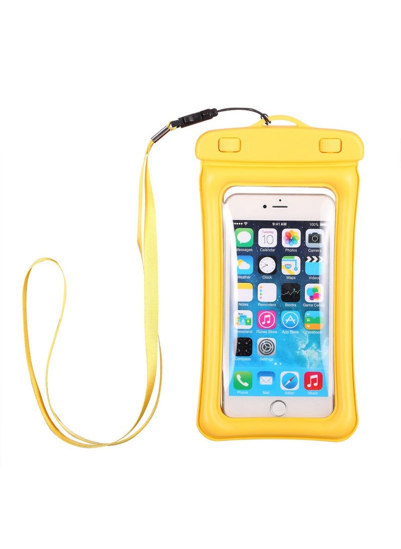 Universal Touch Screen Waterproof Phone Case for Outdoor Activities Yellow (airbag model)