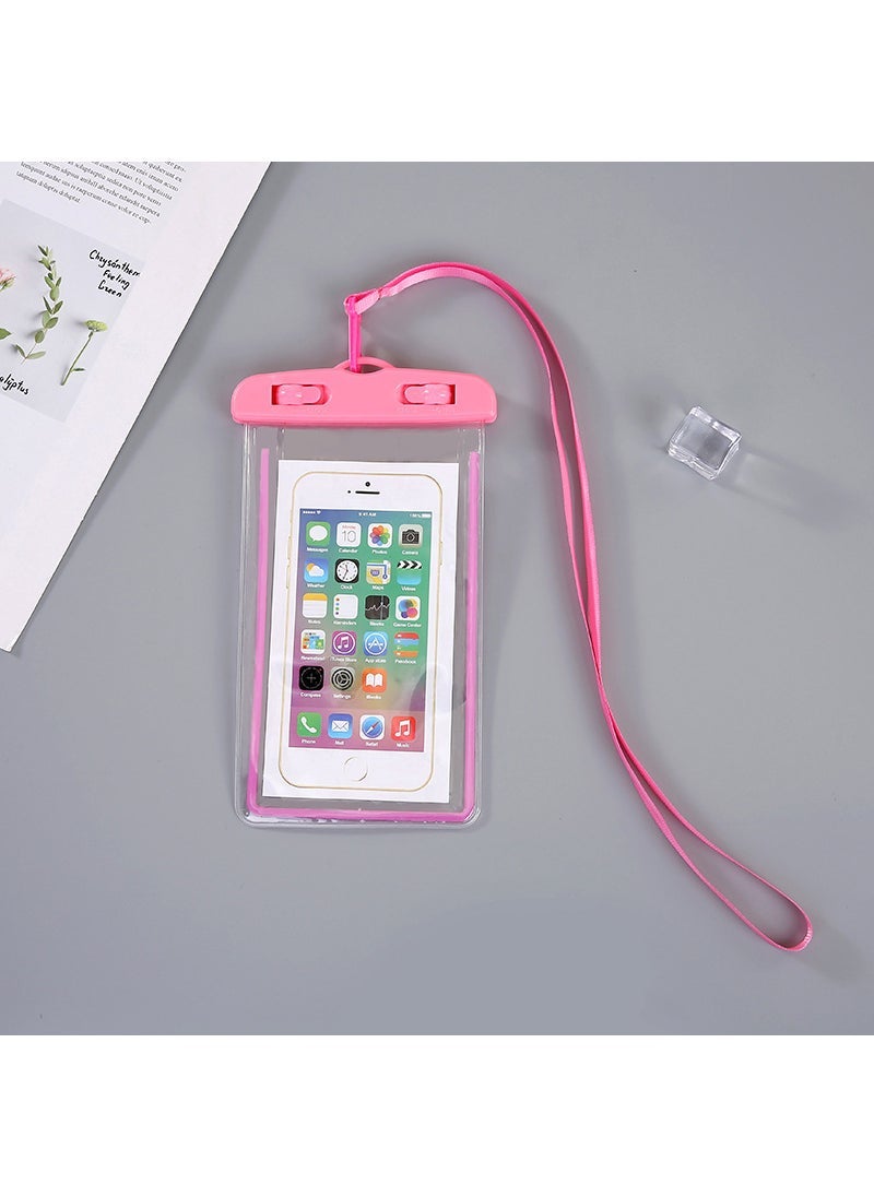 Touchscreen Waterproof Phone Bag for Swimming and Diving Pink [General]]