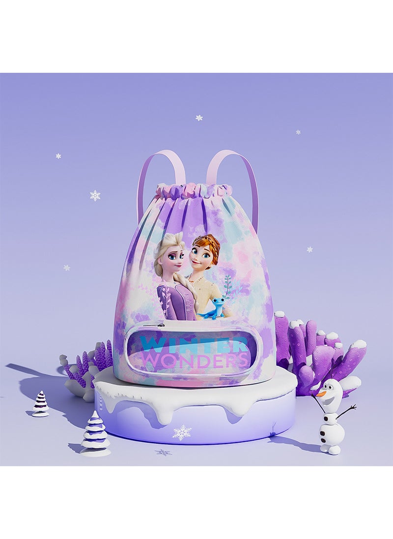 1 x 5 pcs Disney Kids Swim Bag Waterproof Separation Backpack Frozen-Elsa and Anna [34.5*37.5cm]]