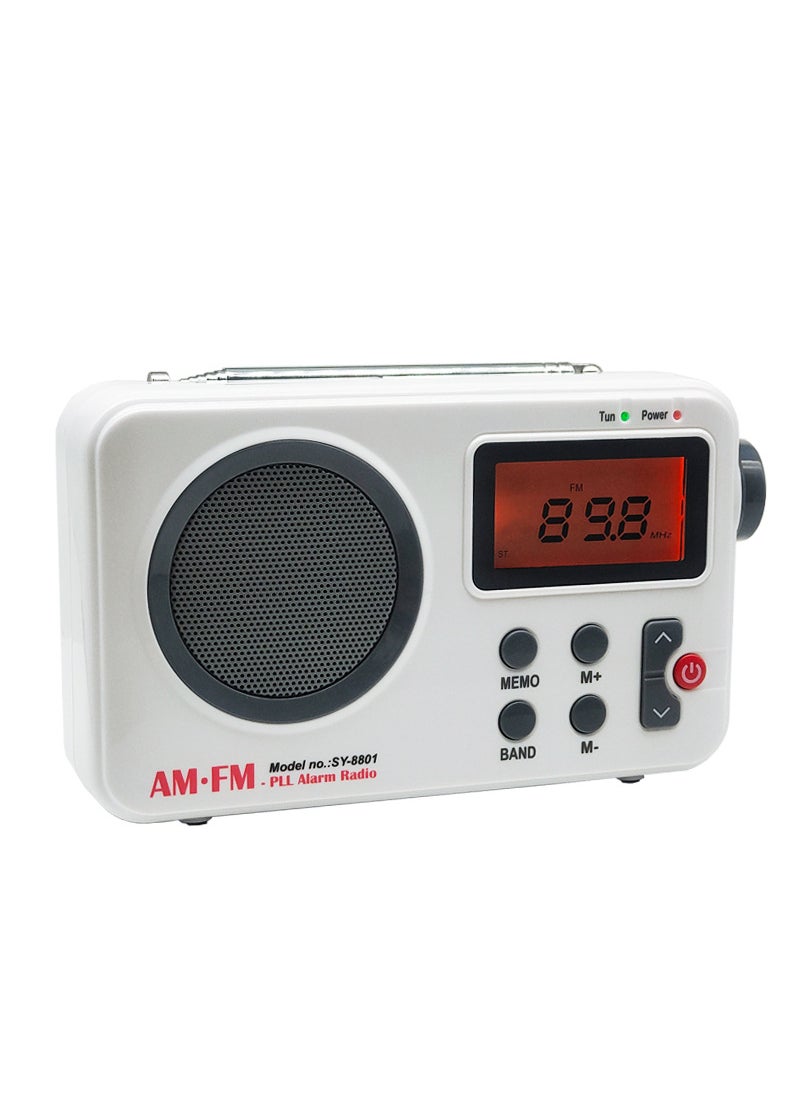 New FM/AM High-Fidelity Radio for Elders White