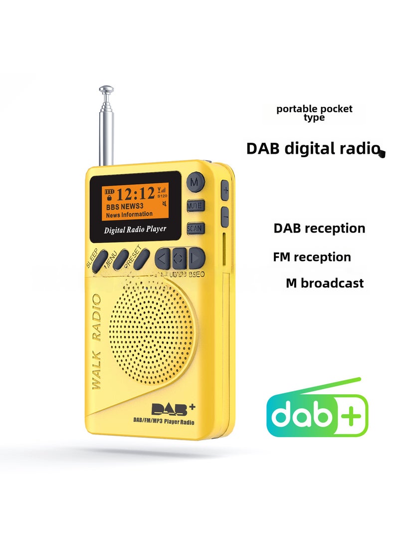 Pocket DAB/FM Radio, MP3 Reader, Built-in Battery