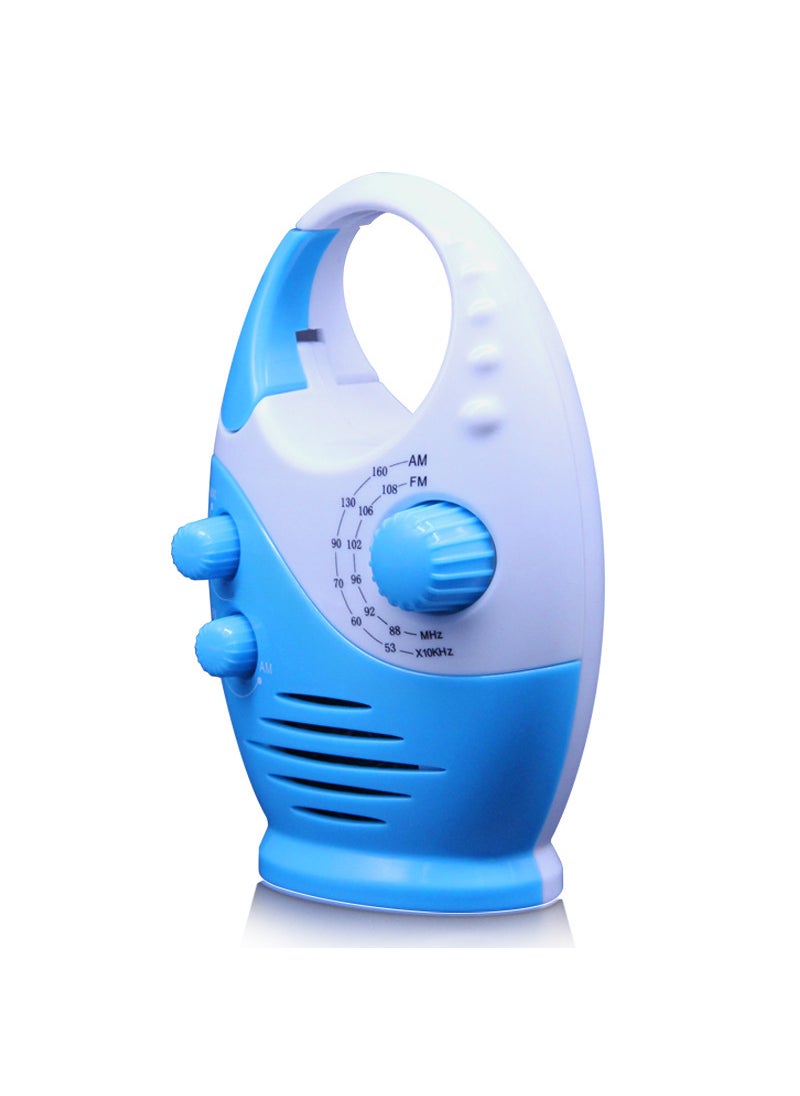 Mini Portable Waterproof Radio AM/FM for Students Blue