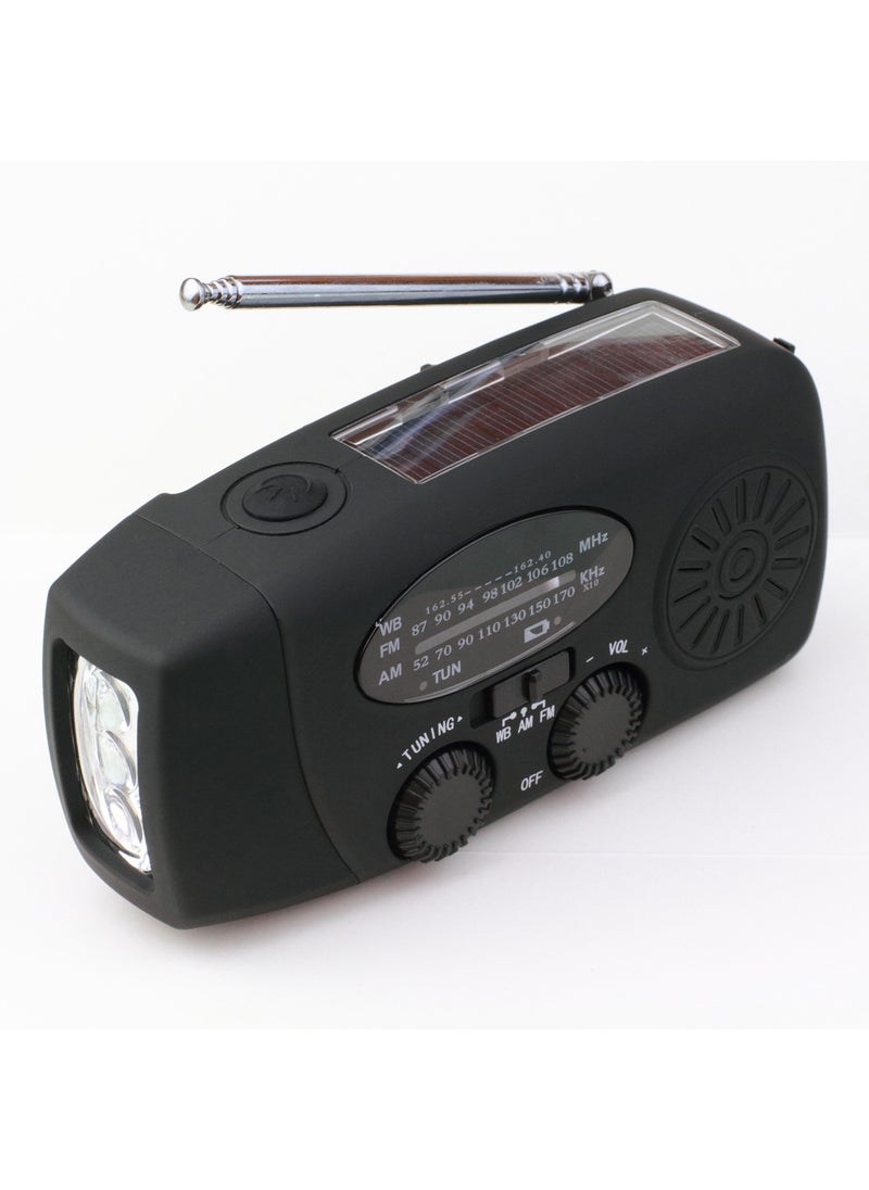 Multifunction Solar Emergency Radio AM FM WB Black American version