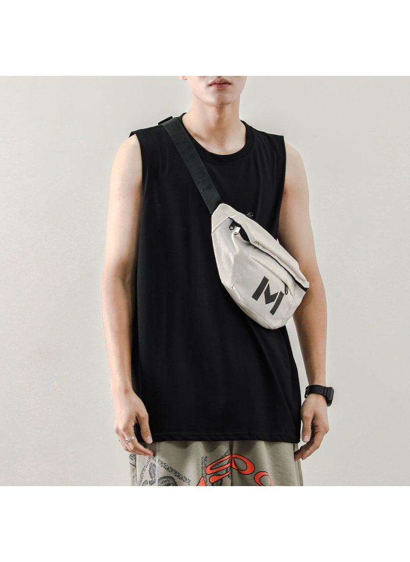 Mens Cotton Tank Top Spring Summer Sleeveless Tee White Vest