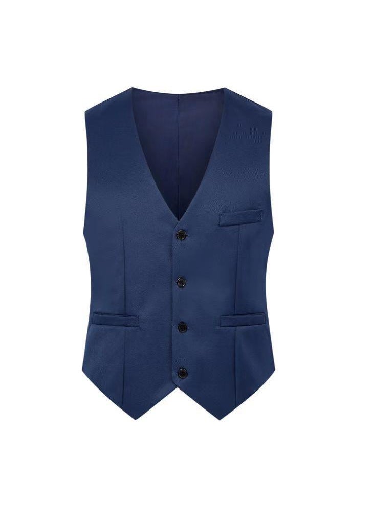 Plus size new suit vest mens non-ironing mens suit vest suit vest Korean style slim waistcoat Navy blue vest