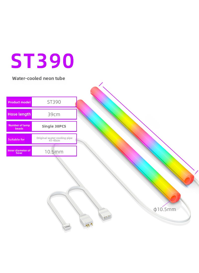 1 x 5 pcs AOSOR ST350 Neon ARGB Light Strip for PC Case ST390 luminous water cooling tube 1 set 