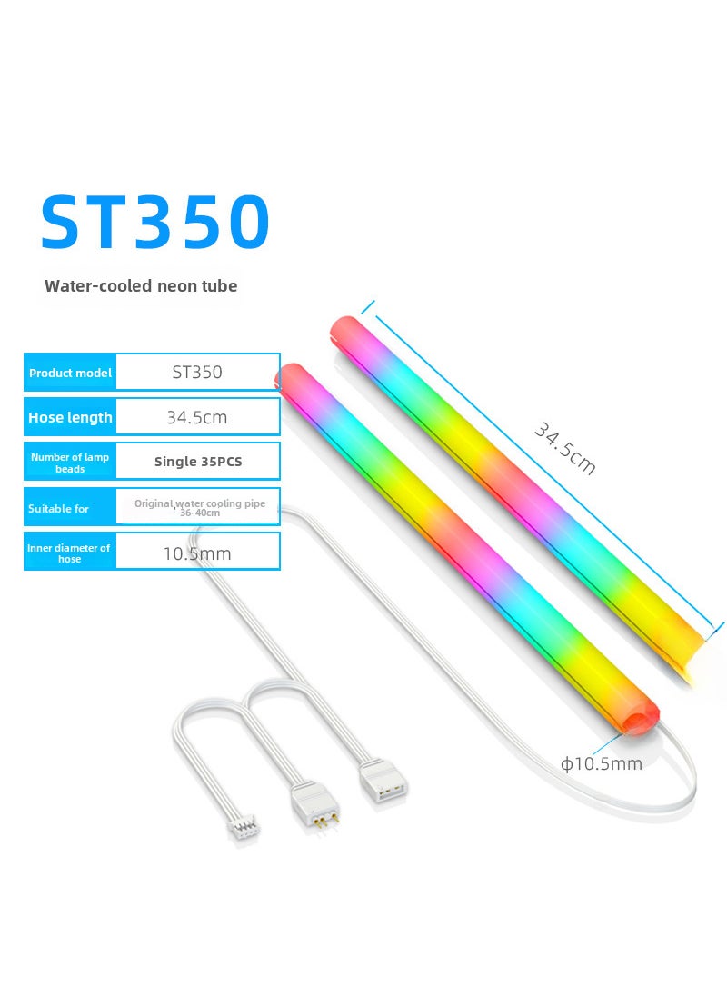 1 x 5 pcs AOSOR ST350 Neon ARGB Light Strip for PC Case ST350 luminous water cooling tube 1 set [length 34.5cm]]