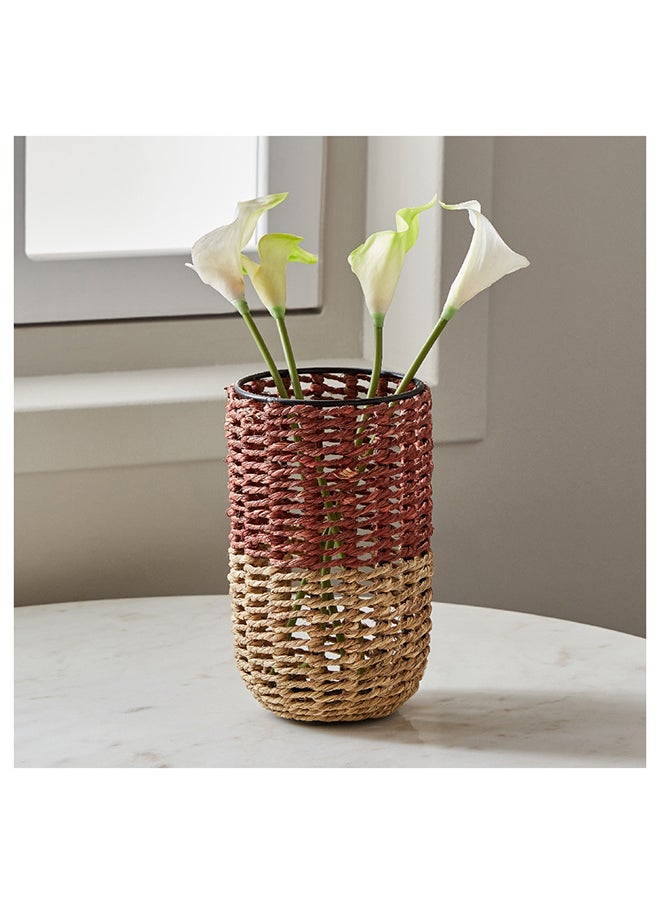 Splendid Metal Wired Cylindrical Vase 12 x 21 x 12 cm