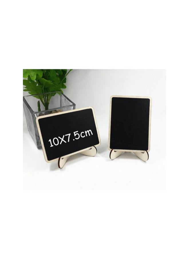 Small Chalkboard 10pcs Mini Blackboard Wood Memo Board Message Board Rectangle Chalkboard with Stand