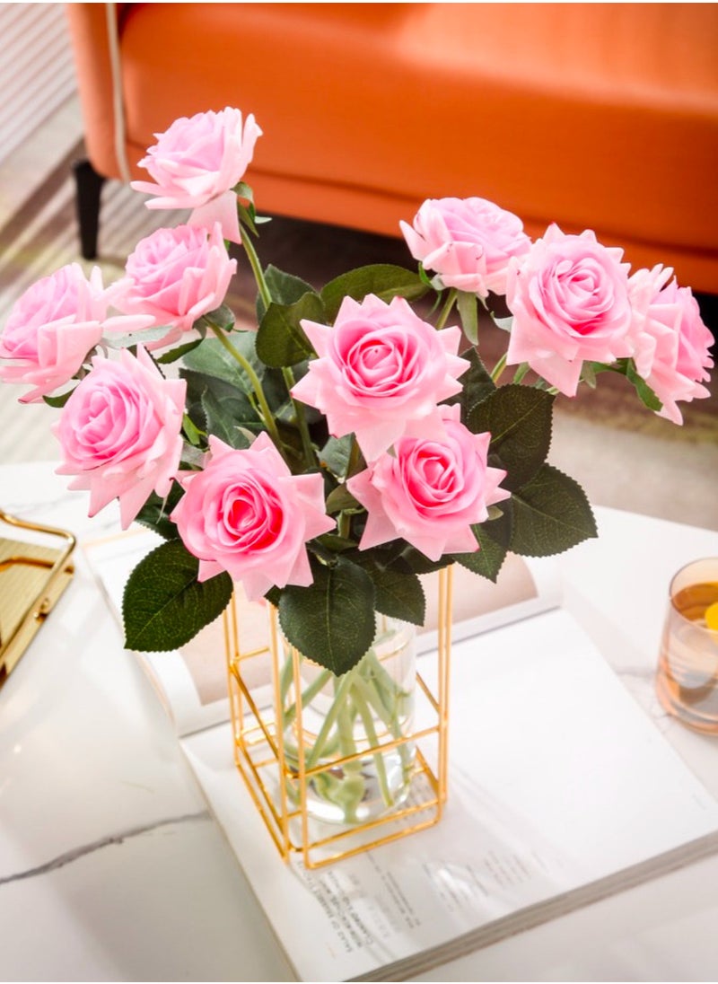 Elegant Gold Square Iron Vase,Elevate Your Space with Timeless Sophistication