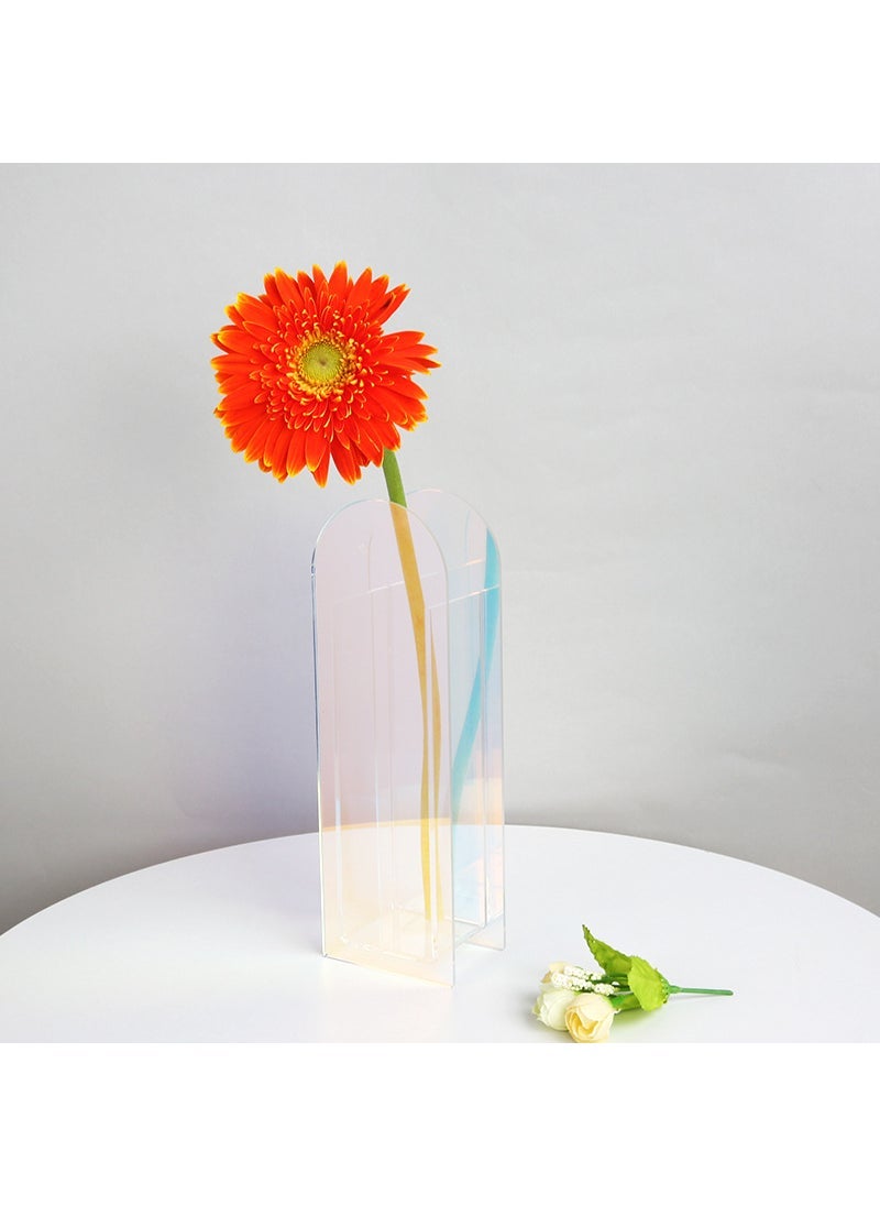 Acrylic Colorful Vase Modern Luxury Home Decor Colorful Ziyan