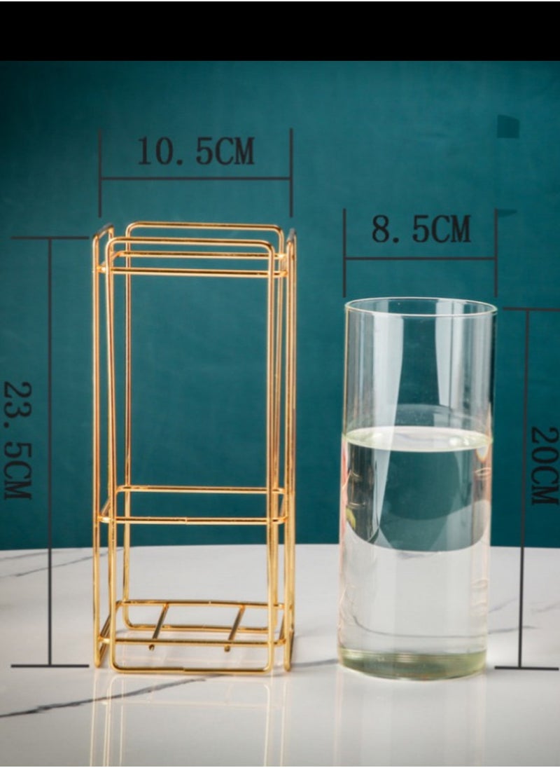 Sophisticated Black Square Iron Vase – Elevate Your Décor with Timeless Elegance